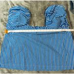 Madewell NWT Size 6 Square-Neck Puff-Sleeve Shirt Blue And White Stripe Cotton Photo 6