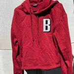 Bebe  Black Red White Women's Logo Hoodie with Drawstring Activewear Sportswear M Photo 4