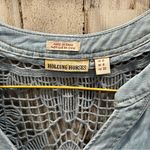 Holding Horses chambray crochet lace back vest sleeveless button front size 0 Photo 1