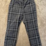 Cotton On Cotton:On Pants Womens 4 Plaid Flat Front Tapered Trousers Academia Gray Black Photo 0