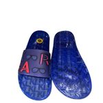Karl Lagerfeld NEW  Tylee Blue Smoke Translucent Pool Slides Womens Size 8 Photo 3