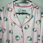 Hello Kitty | Checkered  Print Button Down Pajama Top Medium Photo 2