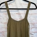 Free People Sweet Thing Tunic Mini Dress Lace-Up Side Ties Moss Medium green Photo 3