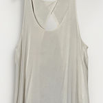 Lululemon  All Tied Up Split Back Athletic Tank Top White Pink‎ Metallic Size M Photo 0