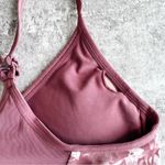 Athletic Works Purple and White Floral Racerback Sports Bra Size Small Photo 2