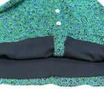 Wilfred  Aritzia Forest Green Print Button Front Lined Fit & Flare Dress Size 0 Photo 4