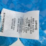 Francesca's  Sheer Floral Lace Top Dolman Sleeve Neon Blue Small Photo 5