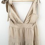 HOUSE OF HARLOW 1960 x REVOLVE | Tan Tiered Dress Maxi Tie Bow V Photo 0