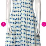 Christian LaCroix  Blue and White Patterned Dress Photo 9