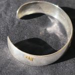 22 kt gold silver Lisa Ceccorulli Vintage Cuff Bracelet Brutalist Minimalist Photo 11