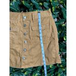 American Eagle Preppy Mustard Color Denim Button Up Mini Skirt Size 6 Photo 8