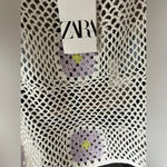 ZARA crop top crochet evil eye cover-up wide boat neck swimsuit short sleeve Photo 7