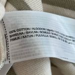 Mango NEW Mng 100% Cotton Cream And Sage Green Striped Maxi Tank Dress Side Slit Photo 11