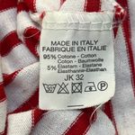 Brandy Melville John Galt Red White Striped Tee Shirt OS Made in Italy Cotton Stretch Photo 5