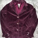 L.L. Bean Women's Jacket Blazer Corduroy 3 Button Burgundy Vintage Size 10 Reg Purple Photo 3