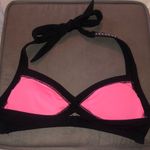 PINK - Victoria's Secret Victoria’s Secret PINK Black Pattered Bikini Top Photo 1