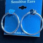 Classic Silver Hoop Earrings for Sensitive Ears Photo 2