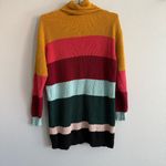 Anthropologie Farm Rio for  Boldly Striped Turtleneck Sweater Dress. Size M Photo 3