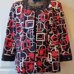 Vintage Birch Hill Multicolored Geometric Patterned Blazer Jacket Size Medium Photo 0