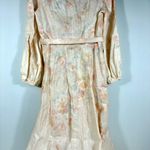 Zimmermann  Crush Buttoned Belted Linen Midi Dress Ciara Floral US 8 NWT Photo 12