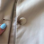 BLANK NYC Faux Leather Blazer Jacket Size Medium Taupe Trendy Neutral Soft Photo 8