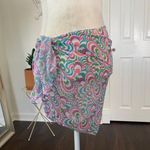 Y2K Mini Scarf Handkerchief Wrap Skirt Purple Pink 70s Style M Size M Photo 2