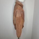 Vintage WINLIT 80s Leather Patchwork Print Bomber Jacket Coat Size S Brown Photo 5