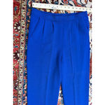 St. John  Collection Blue Santana Knit Pants Stretch Luxury Slim Leg Size 2 Photo 3