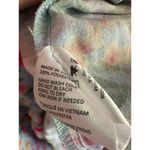 easel Size S Los Angeles Blue Floral Contrast Wavy Trim Maxi Dress Photo 7