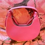 pink faux leather round hand bag purse Photo 5