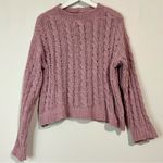 American Eagle  Women’s Long Sleeve Loose Knit Pullover Sweater Dusty Pink Medium Photo 0