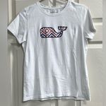 Vineyard Vines  Womens White Red White Blue Whale T-Shirt - Size Small - GUC Photo 0