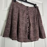 Urban Outfitters  Pink Leopard Animal Print Skater Circle A-Line Short Skirt M Photo 1