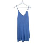 Free People FP Beach  Ribbed Knit Swing Blue Sleeveless Roper Size Large Photo 1