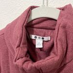 Three Dots [] Red Quilted Knit Fleece Mock Neck Full Zip Jacket Size Medium M Photo 10