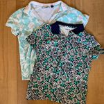 Lands' End Bundle  Medium Polo Blue Daisy Collared Shirts Photo 0
