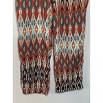 Ambiance Apparel Women's Elastic Waist Wide Leg Multicolor Ethnic Print Pants L Blue Size L Photo 4