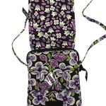 Vera Bradley Plum Petals Mini Quilted Crossbody Purse Purple Floral Card Holder Photo 2