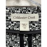 Coldwater Creek  V-Neck Black/White‎ Tweed Button Blazer Jacket Size 10 Photo 2