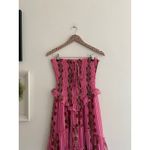 Free People  Alejandra Midi Dress in Hot Pink Combo Size Small Photo 5