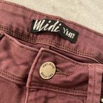 Ymi  Jeans Size 7 Maroon Plum Cotton Denim Stretch Skinny Jeans 5 Pocket Photo 11