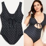 Old Navy Front Cutout One-Piece Swim Bathing Suit Geometric Print Size 2X NWT Photo 1