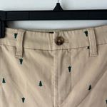 J.Crew  High Rise Girlfriend Chino Pant Khaki Tan Green Christmas Trees Holiday Photo 4