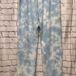 Lulu’s Jogger Sweatpants Powder Blue Tie Dye Elastic Waist Drawstring Medium Photo 2