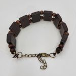 Vintage The Legend of the Dreamcatcher Wooden Native American Tile Bracelet 7" Brown Photo 3
