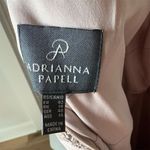 Adrianna Papell  Women's Size 14 Beige Embroidered Gown Short Sleeve Photo 5