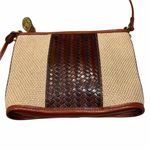 Brahmin Vintage Basketweave Crossbody Purse Bag Photo 2