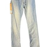 Ksubi Blue Straight Leg Jeans with Vintage Fading Photo 0