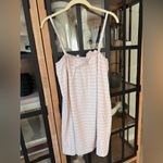 LAKE pajamas nightgown dress ruffles stripes peach pink orange soft cotton pima White Photo 1