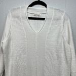 Coldwater Creek Knit White Sweater 2X Cotton Stretch Beach Coastal Capsule Work Photo 2